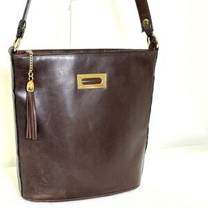 BOL-PERDIX Vintage Made Spain Dark Brown Genuine Leather Minimalist Bag Purse